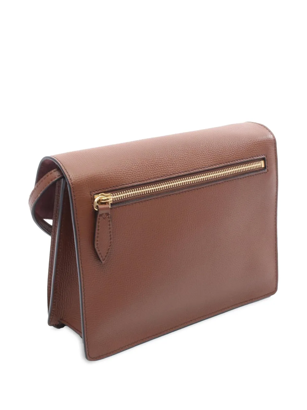 Pre-owned Burberry 2000-2017 Small Leather And House Check Canvas Derby Macken Crossbody Bag In Brown