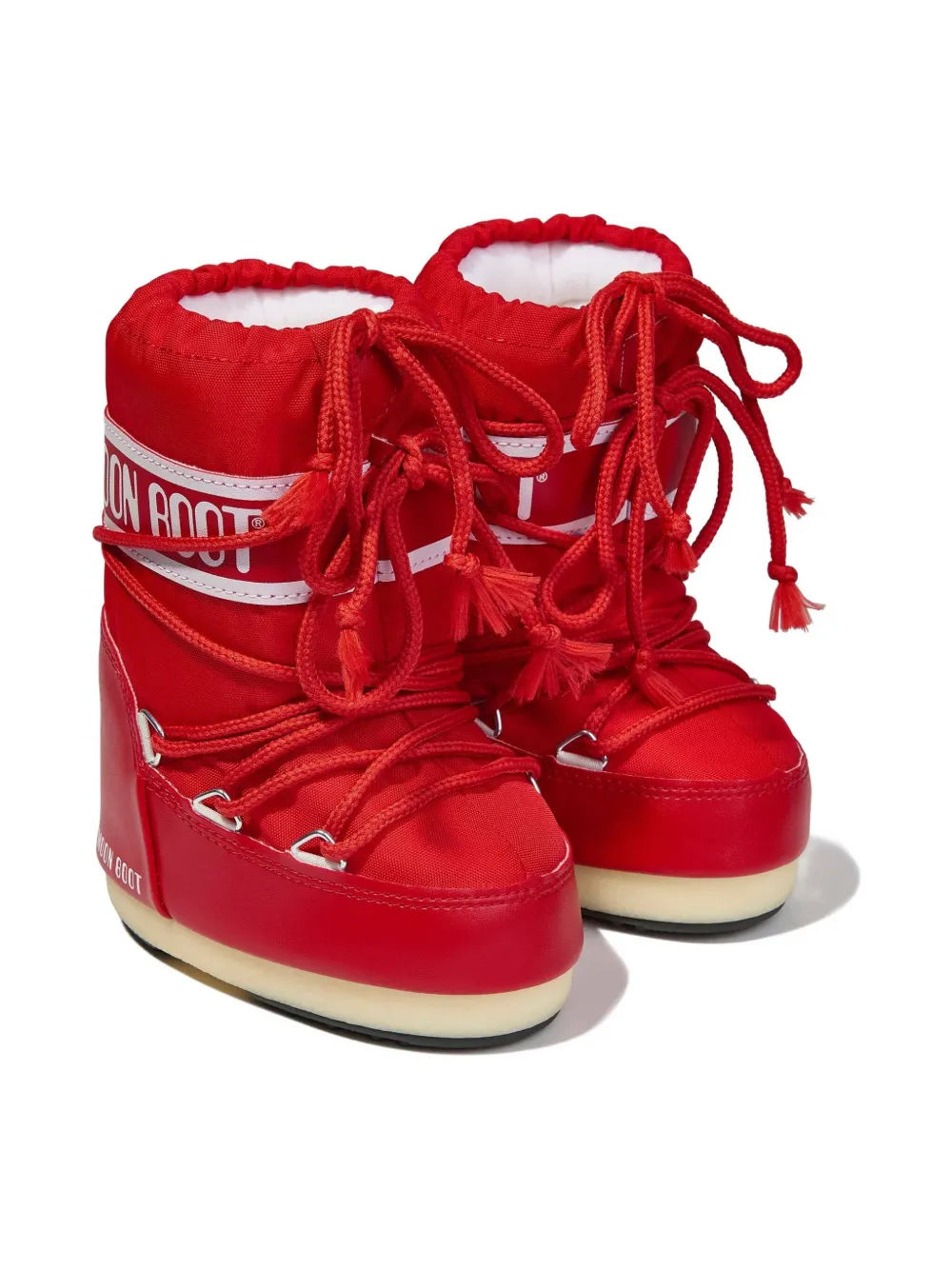 Moon Boot Kids Icon logo-detail snow boots Red