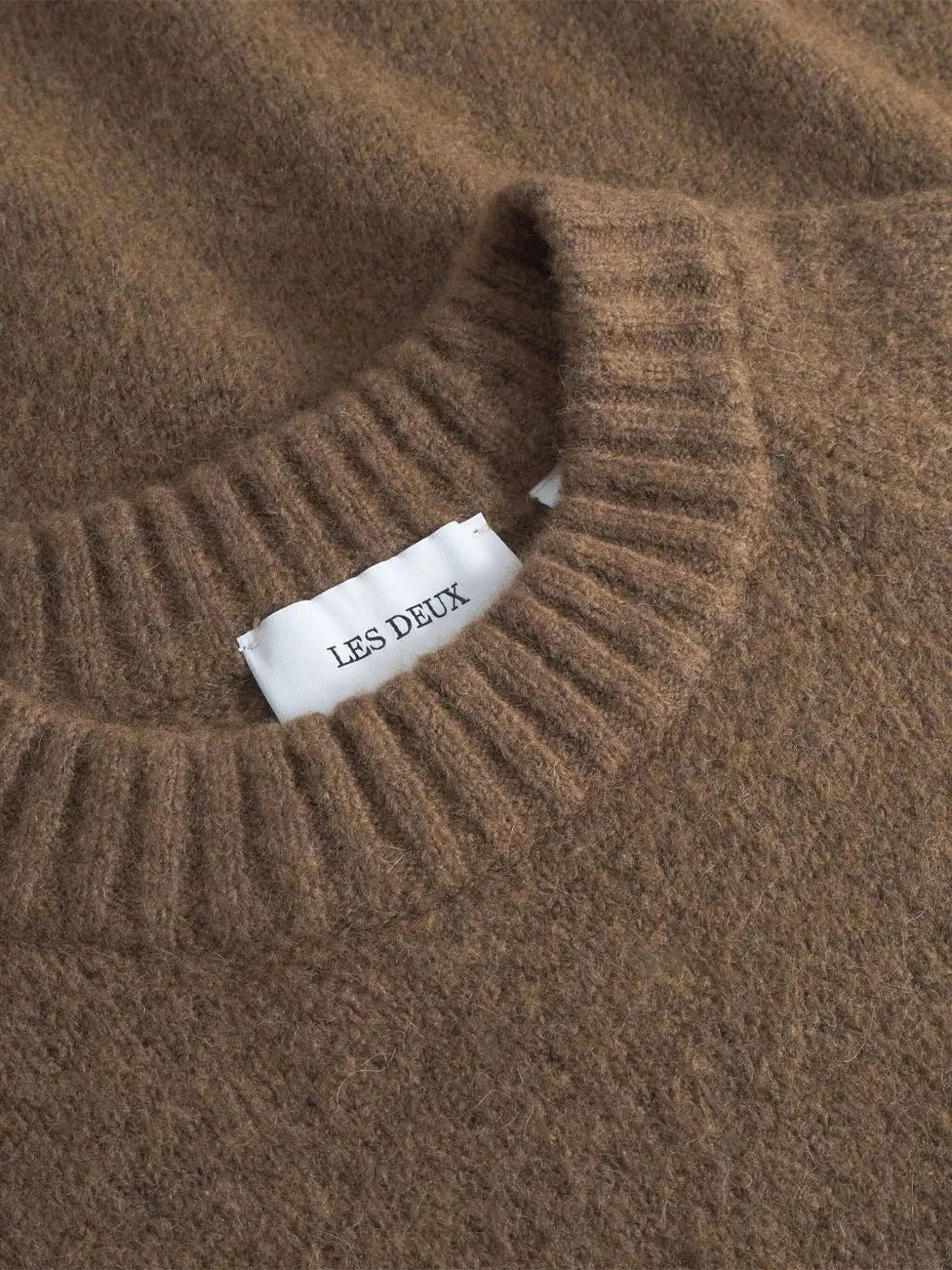Les Deux Gilbert Crewneck Sweater In Brown