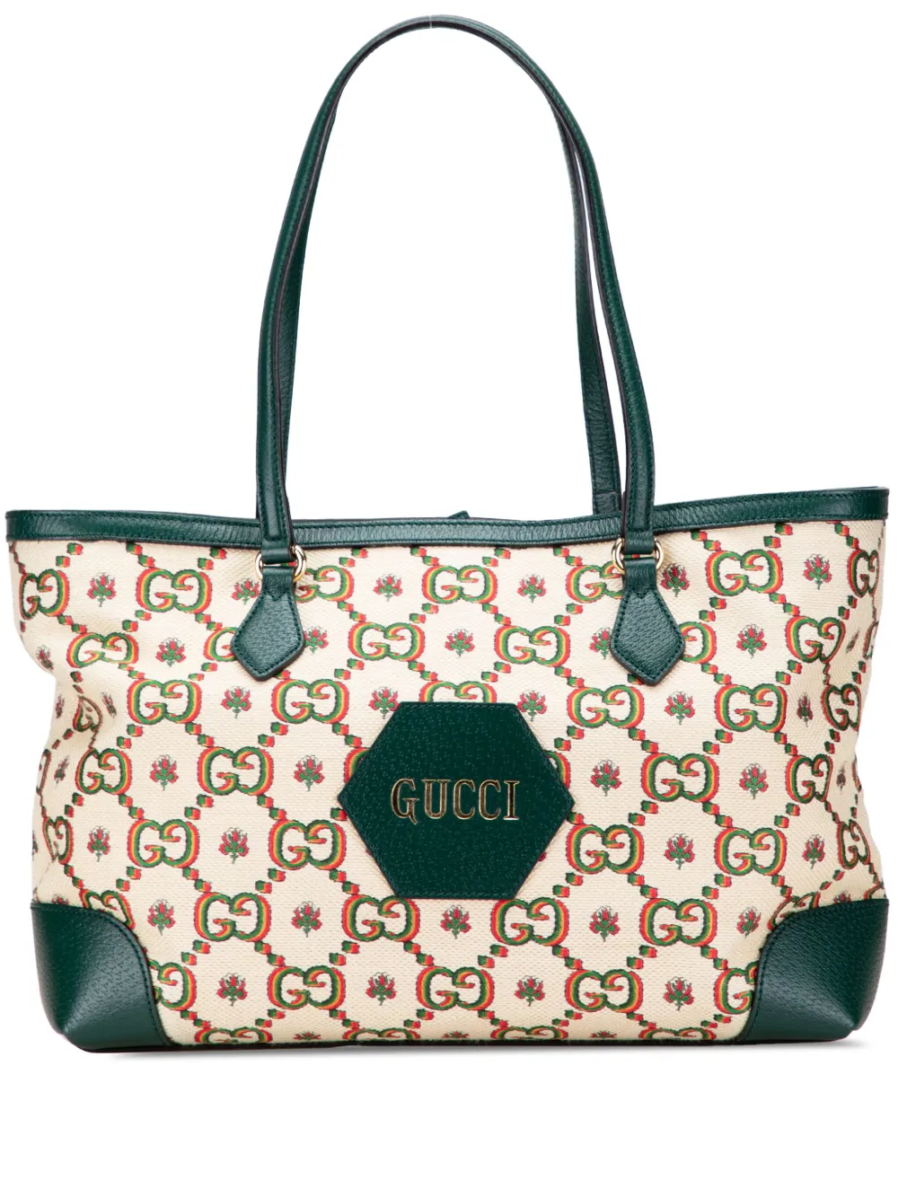 Gucci Pre-Owned 2016-2025 100th Anniversary Medium GG Canvas Embroidered Flower Ophidia tote bag | Brown | Image 1