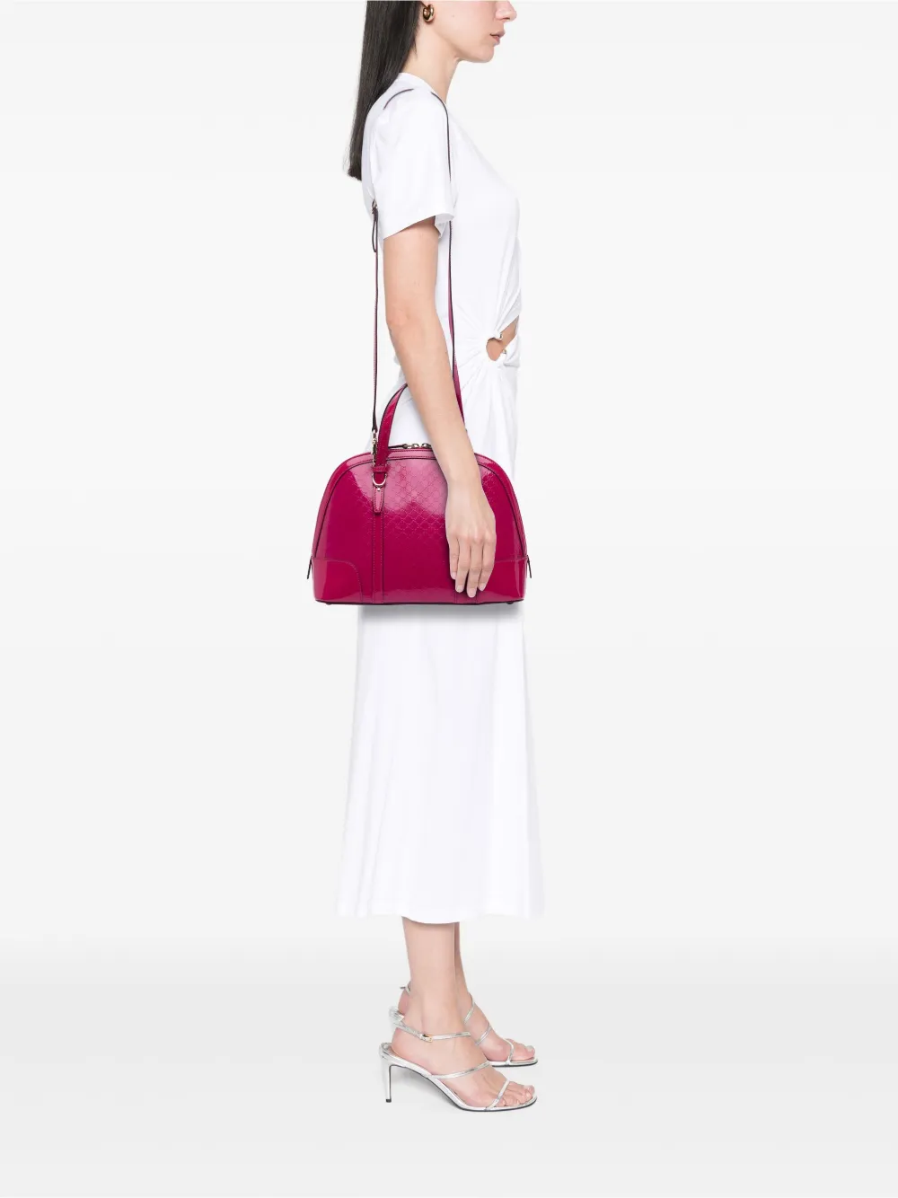 Gucci Pre-Owned 2016-2025 Medium Microguccissima Patent Nice Dome satchel | Pre-Owned | Image 2