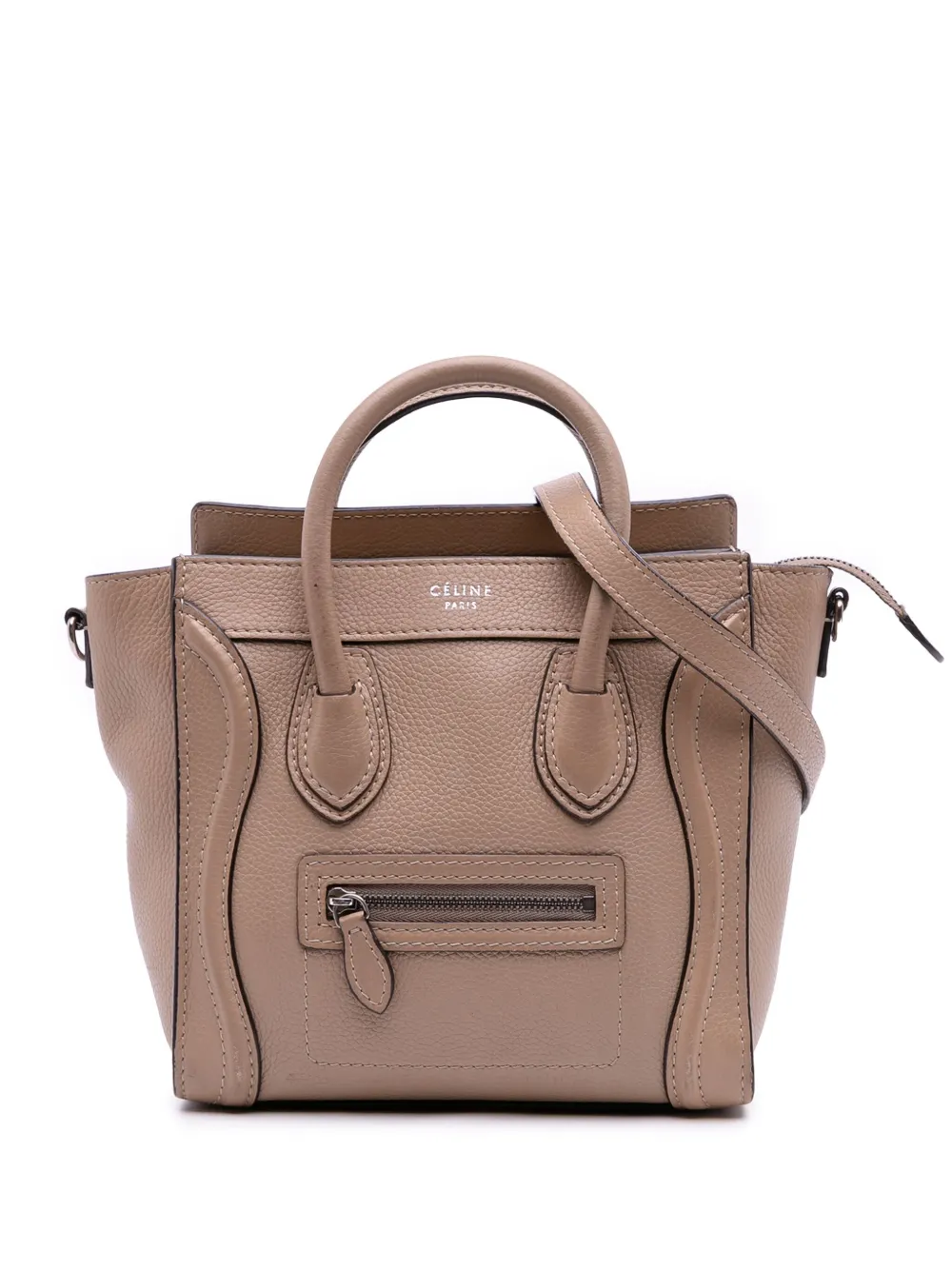 Celine Pre-Owned 2013 Nano Leather Luggage Tote satchel | Brown | Image 1