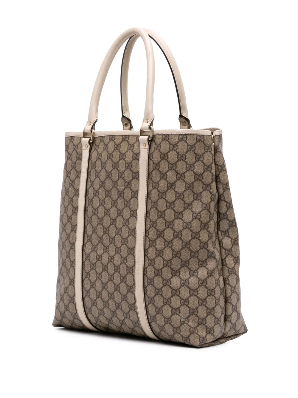 Pre-owned Gucci 2016-2025 Gg Supreme Joy Tote Bag In Brown