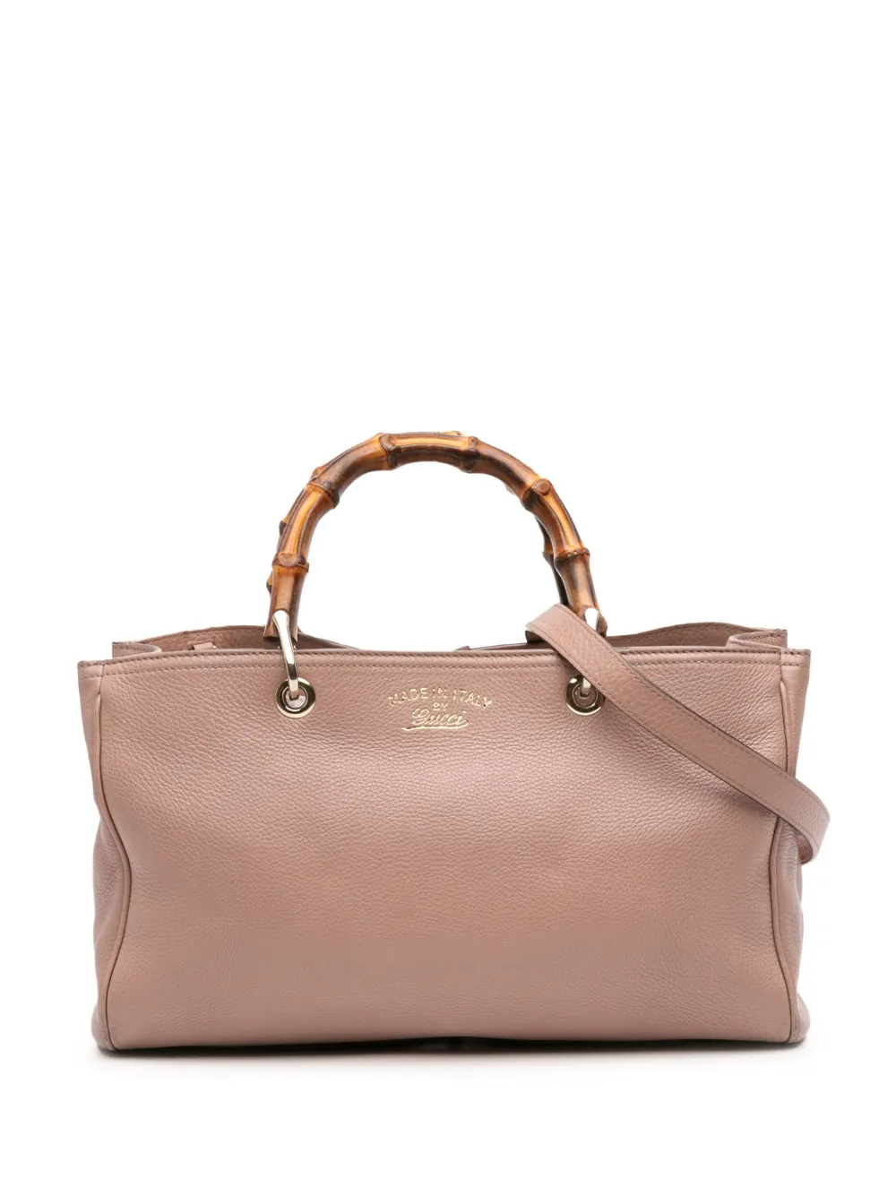 Gucci Pre-Owned 2016-2025 Medium Calfskin Bamboo Shopper satchel | Brown | Image 1