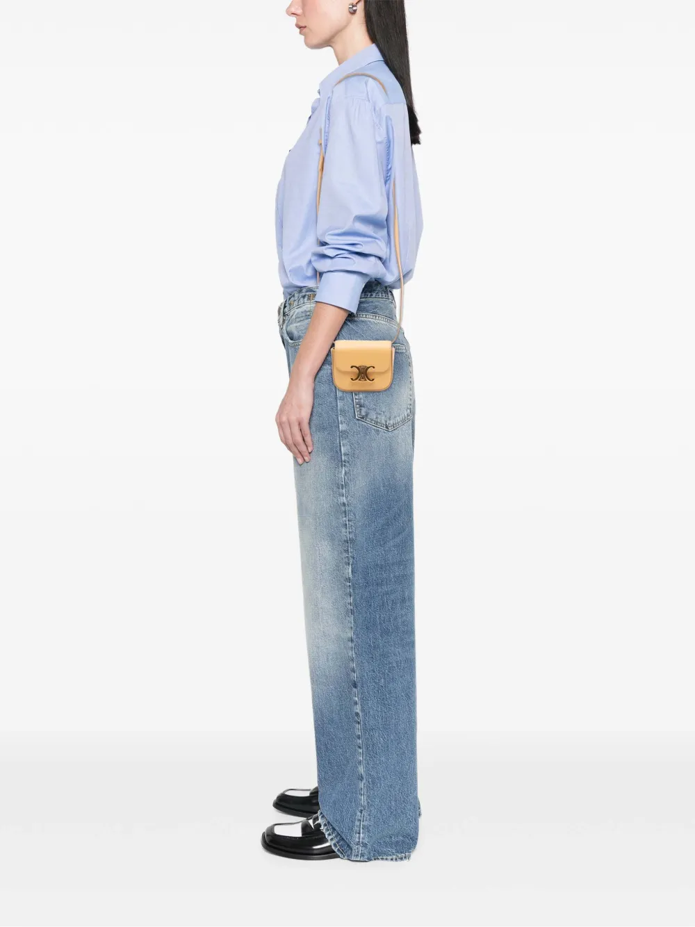 Celine Pre-Owned 2022 Mini Shiny Calfskin Triomphe crossbody bag | Pre-Owned | Image 2