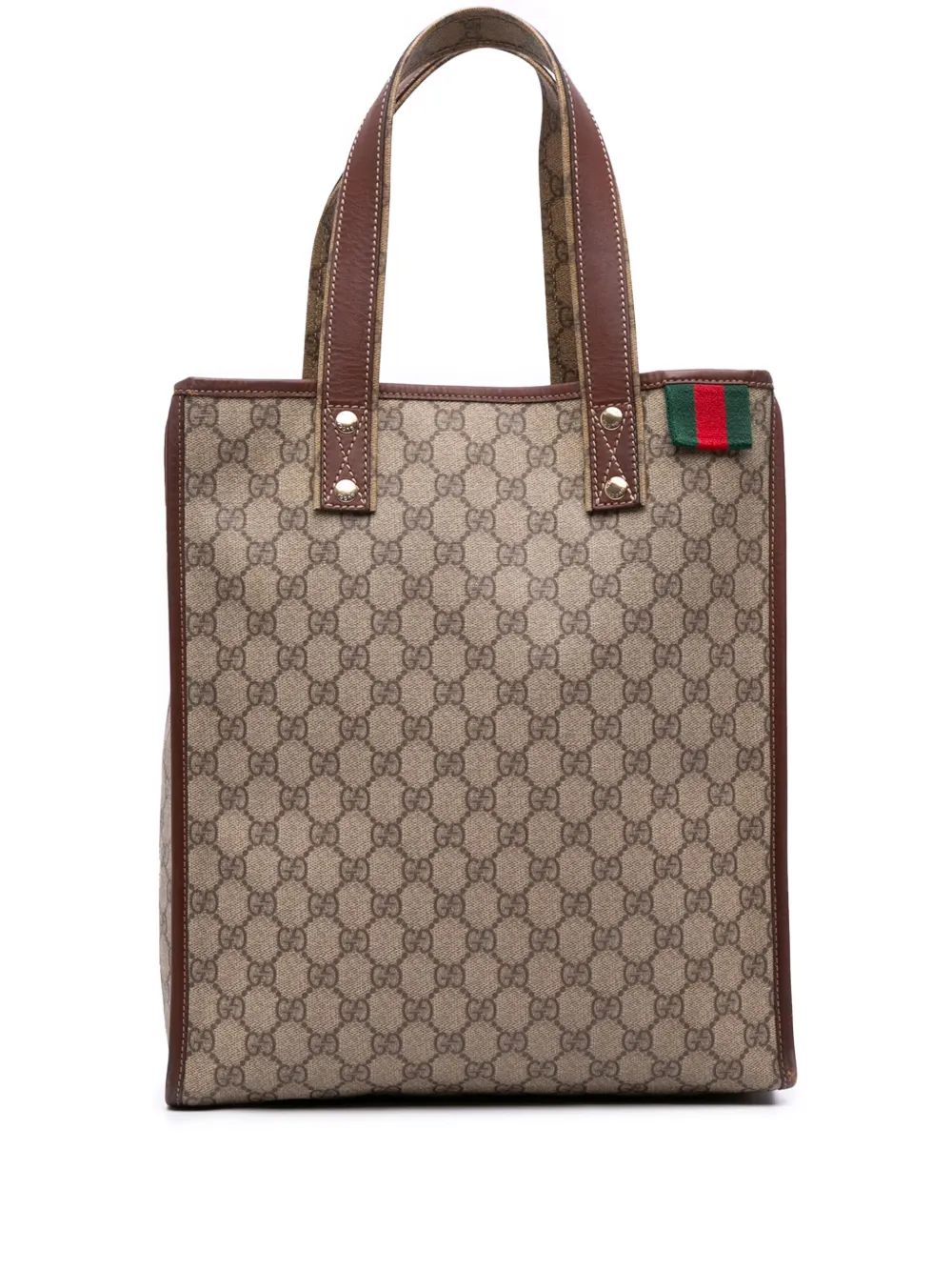 Gucci Pre-Owned 2016-2025 GG Supreme Web tote bag | Brown | Image 1