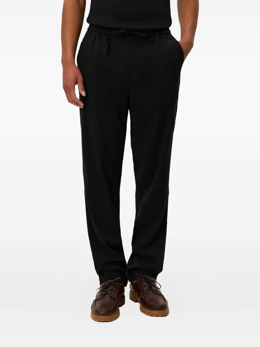 Les Deux Como tapered drawstring trousers - Zwart