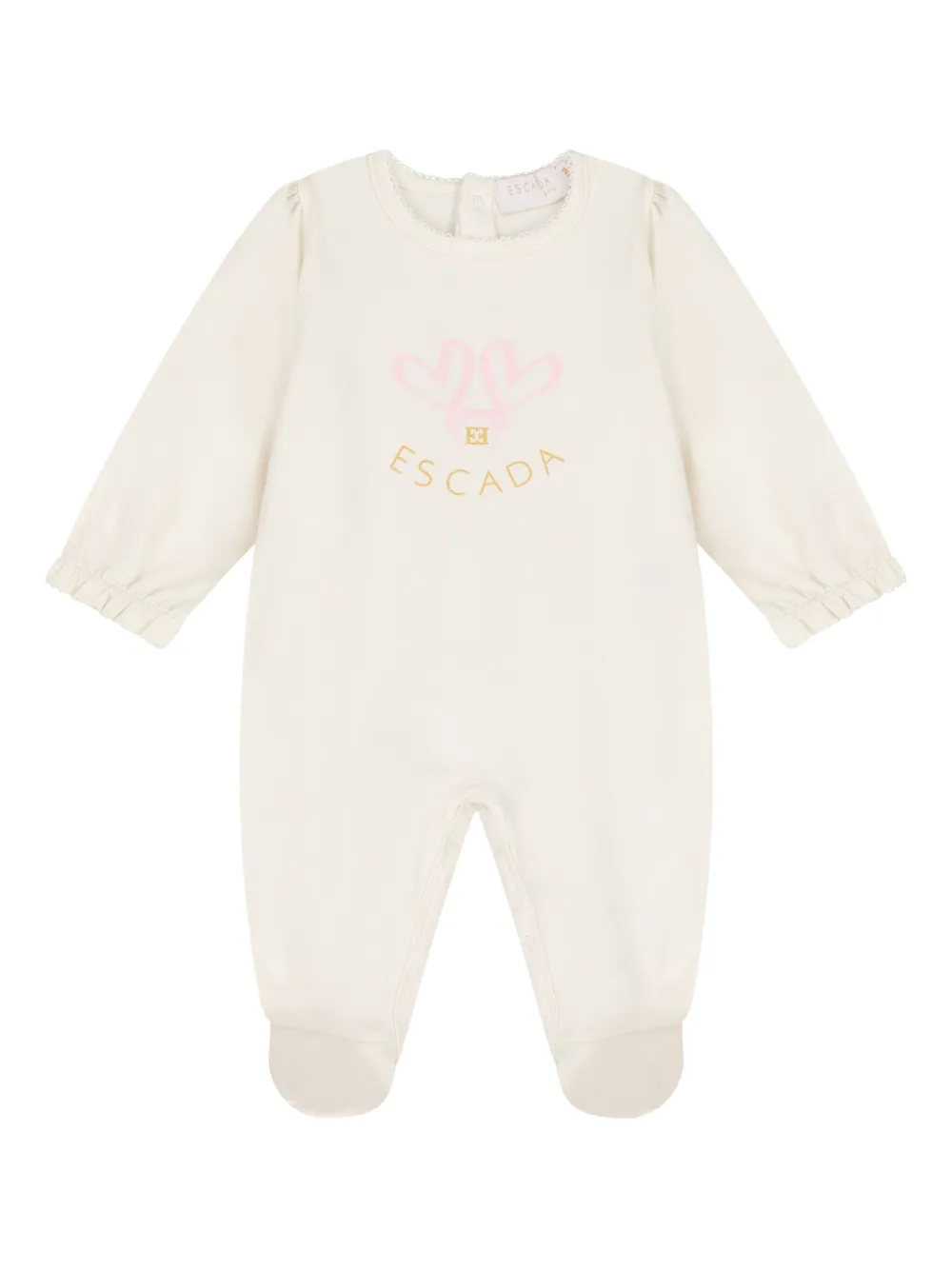 Escada Kids hearts logo pajama | Neutrals | Image 1