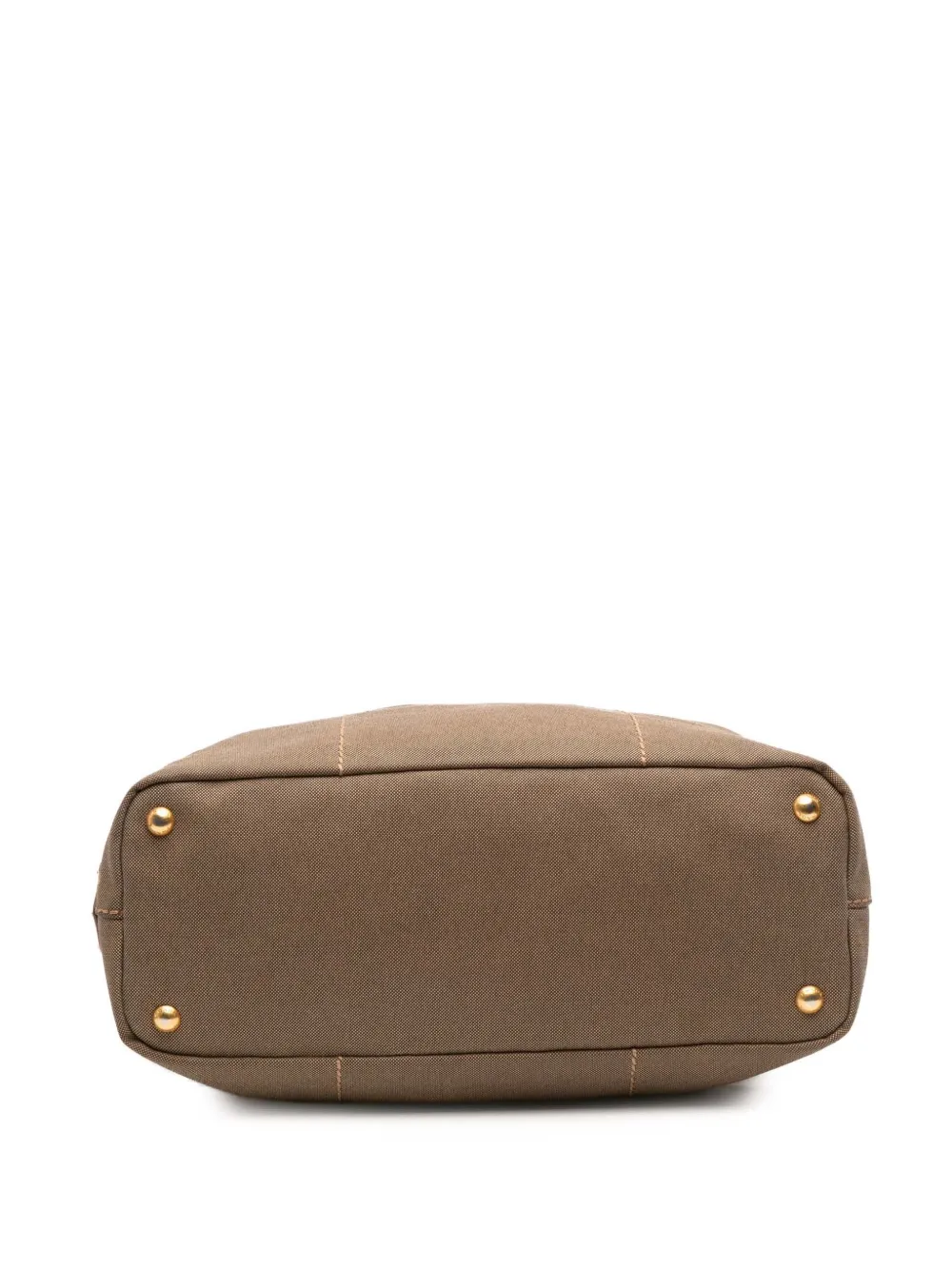 Pre-owned Prada 2013-2025 Canvas Canapa Logo Tote Bag In Brown