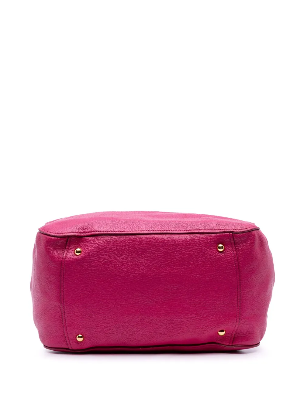 Pre-owned Miu Miu 2010-2025 Goatskin Madras Leather Satchel In Pink