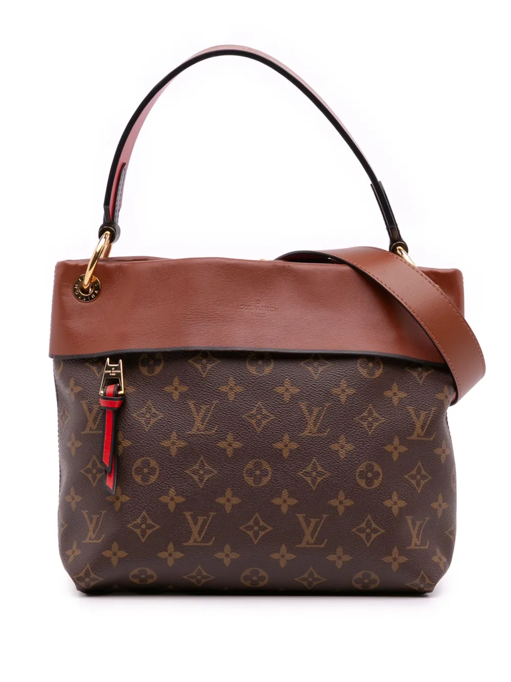 Pre-owned Louis Vuitton 2017 Monogram Tuileries Besace Satchel In Brown