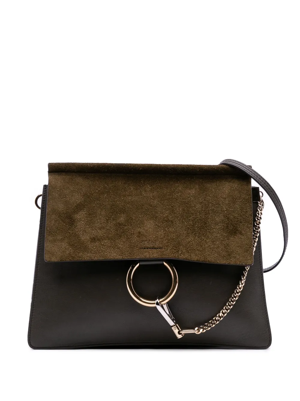 Chloé Pre-Owned 2018 ミディアム カーフスキン スエード ファイエ ショルダーバッグ - グリーン Chloé Pre-Owned 2018 ミディアム カーフスキン スエード ファイエ ショルダーバッグ - グリーン