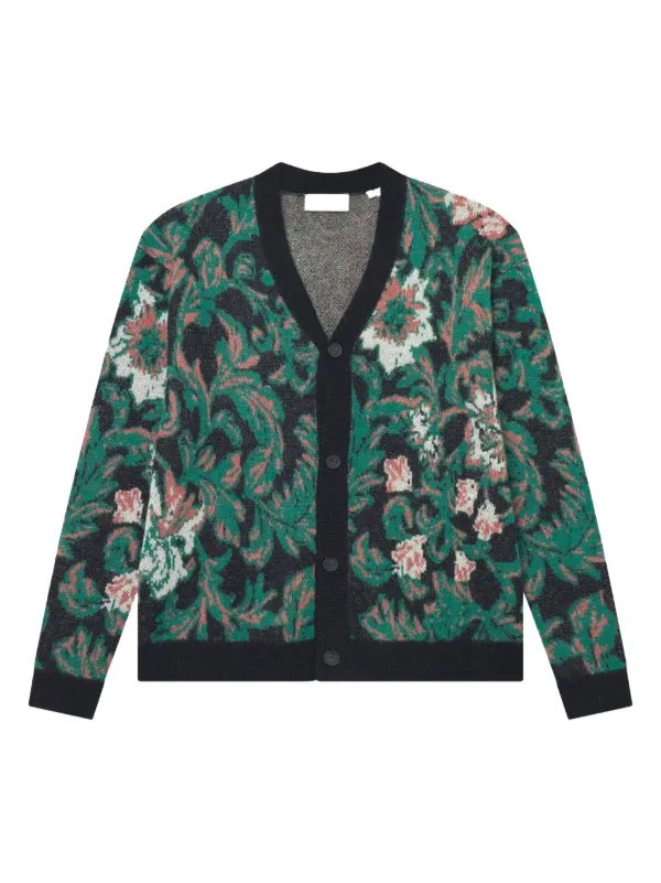 Les Deux Alex jacquard-floral Cardigan | Black | FARFETCH