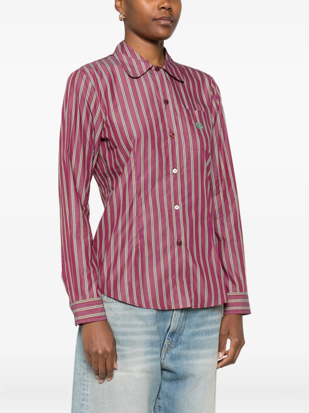 ETRO Gestreept blouse Rood