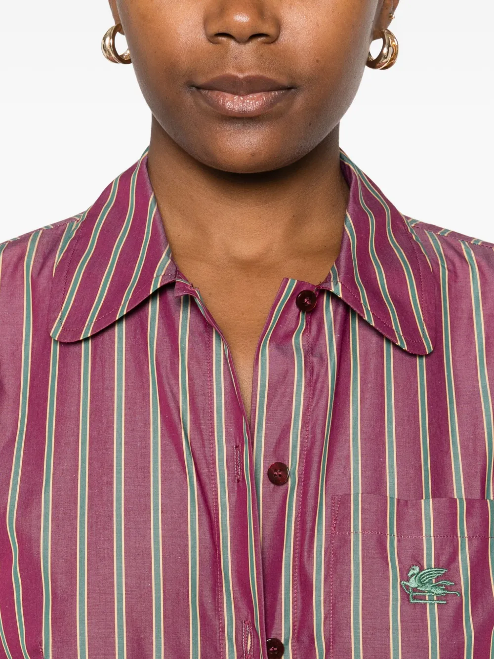 ETRO Gestreept blouse Rood