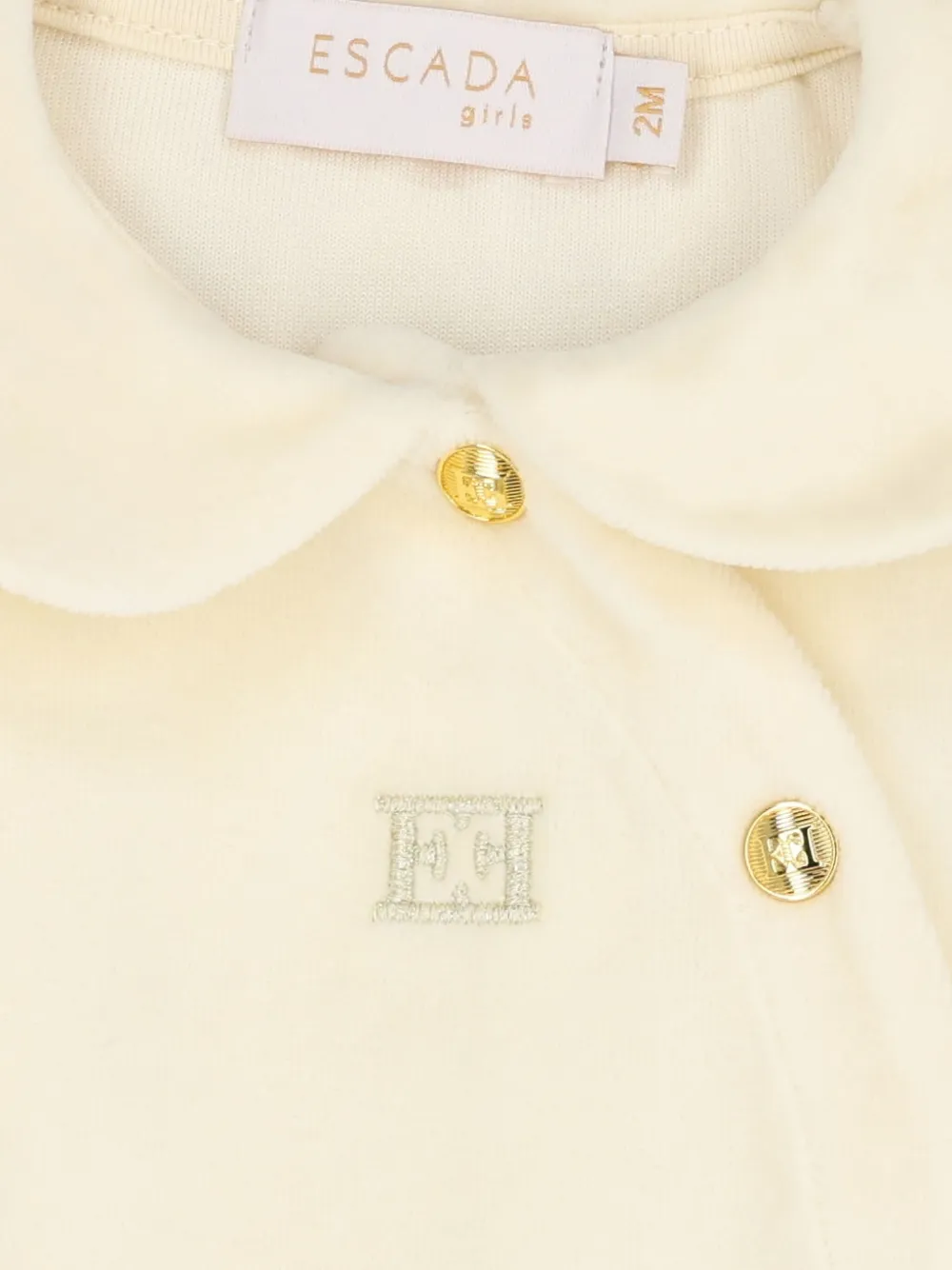 Escada Peter-pan Collar Pajama In Neutral