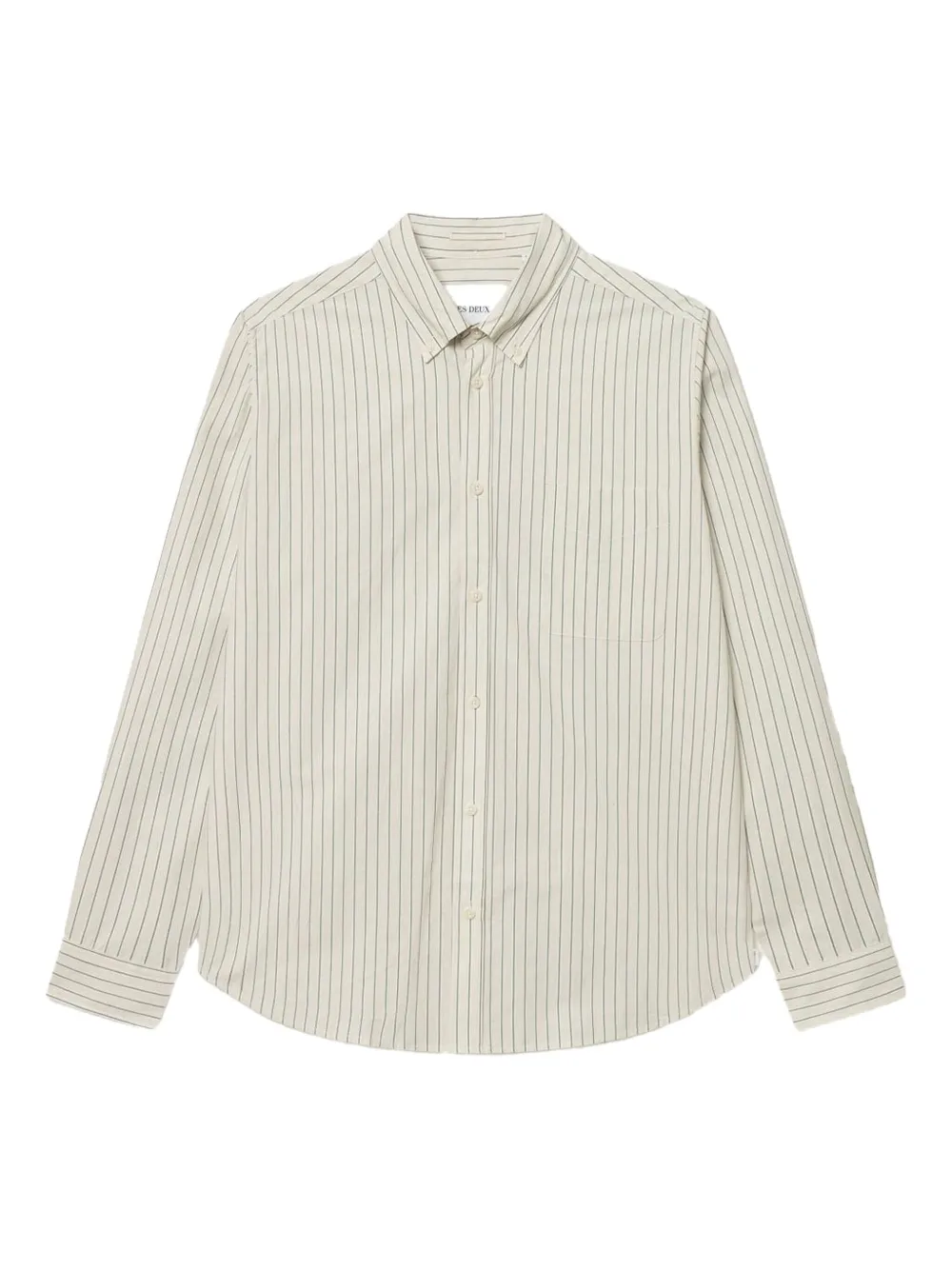 Les Deux Kent Stripe Poplin Shirt In Neutral