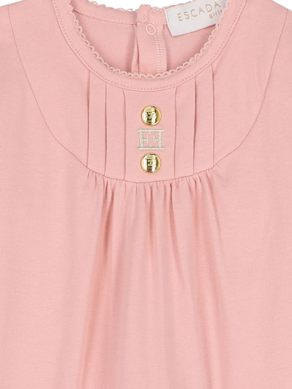 Escada Pleated Buttoned Pajama In Pink
