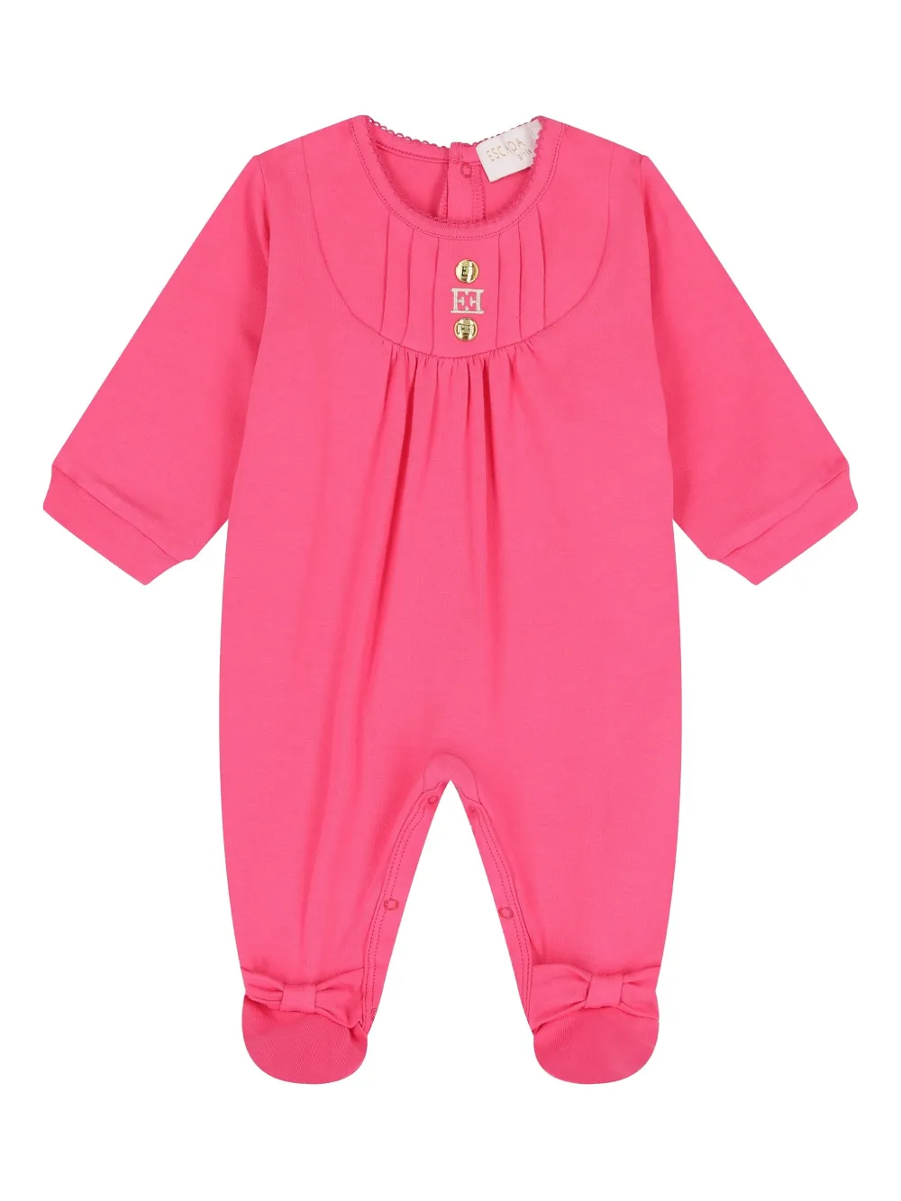 Escada Kids pleated logo pajama | Pink | Image 1