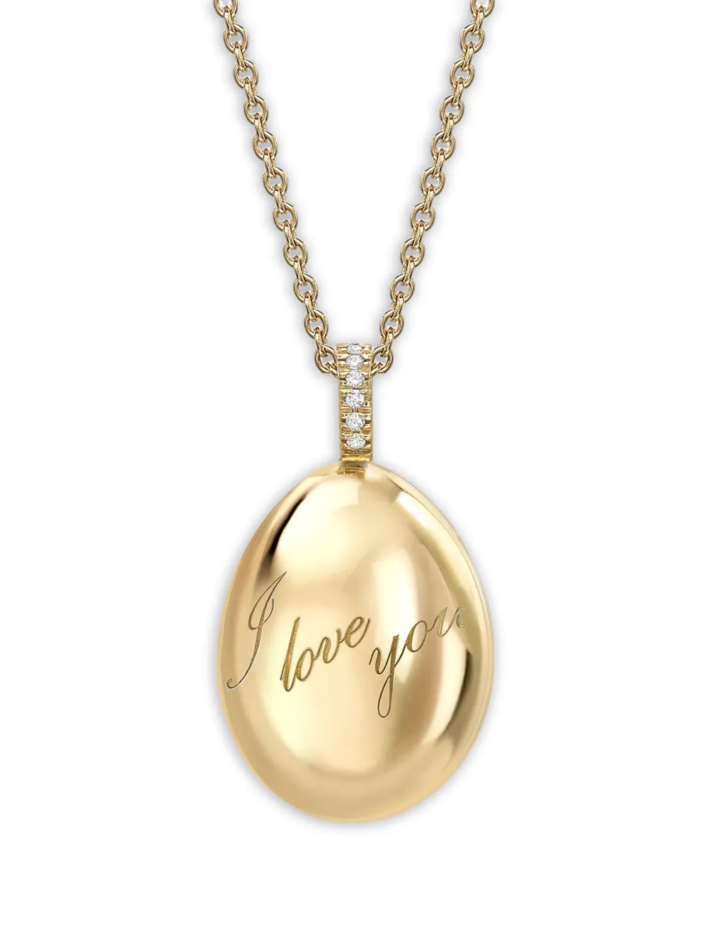 Fabergé 18K yellow gold I Love You Egg diamond pendant | Gold | Image 1