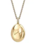 Fabergé 18K yellow gold I Love You Egg diamond pendant