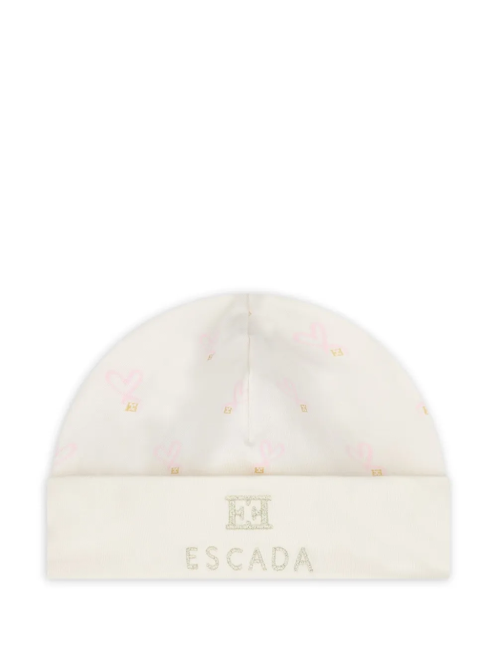Escada Kids heart logo beanie hat | Neutrals | Image 1
