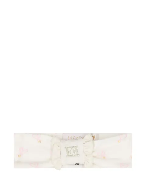 Escada Kids ruffled heart-print headband