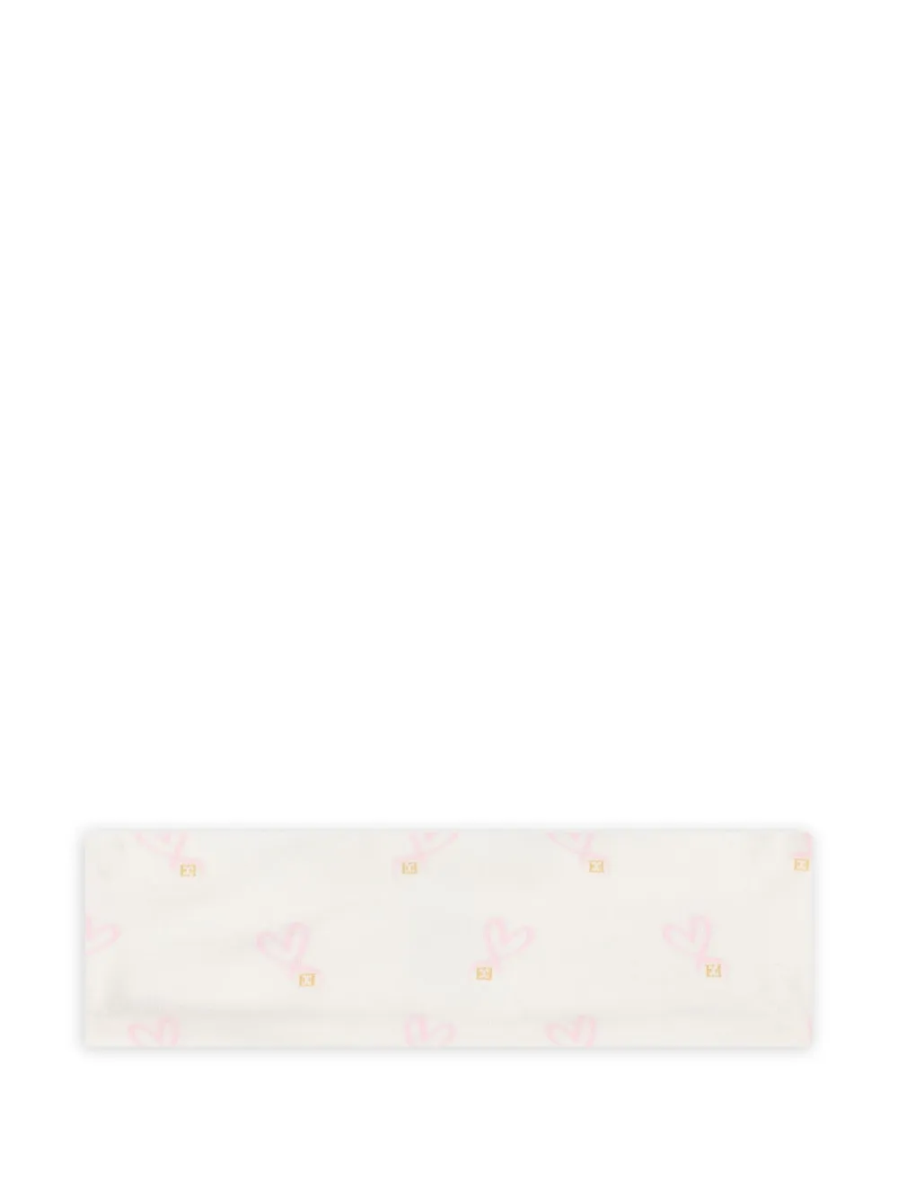 Escada Kids Haarband met ruches en hartprint Beige