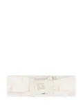 Escada Kids ruffled heart-print headband - Neutrals