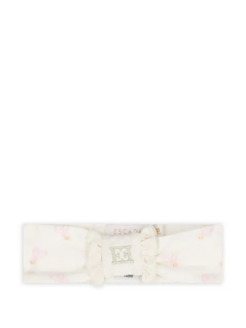 Escada Kids ruffled heart-print headband