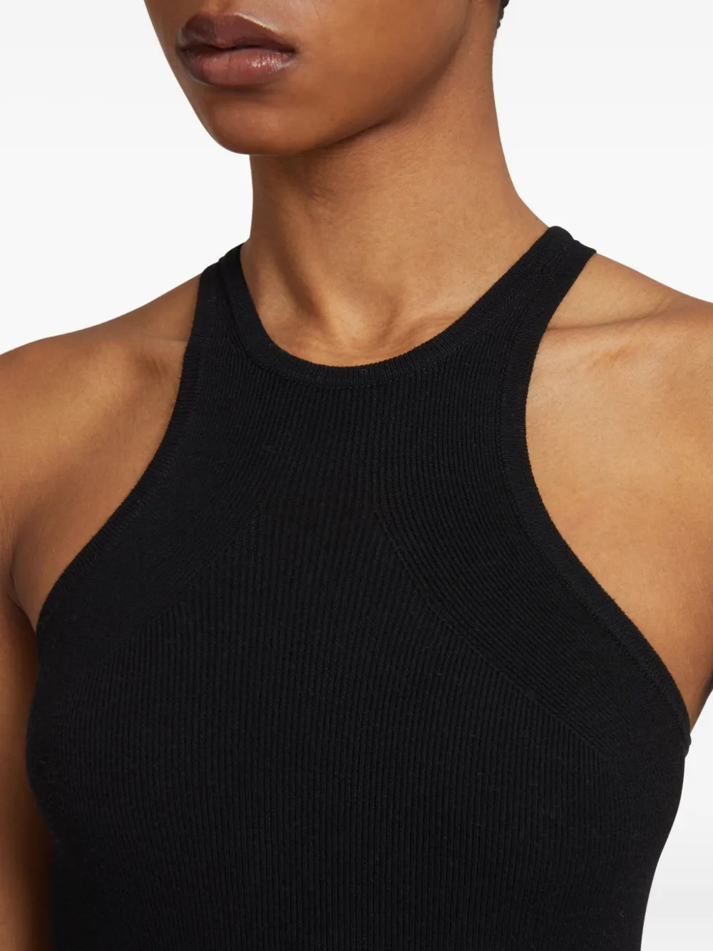 Ermanno Scervino Geribbelde haltertop Zwart