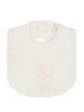Escada Kids ruffled logo bib - Neutrals