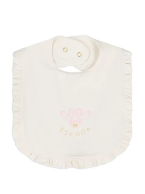 Escada Kids ruffled logo bib