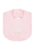 Escada Kids ruffled logo bib - Pink