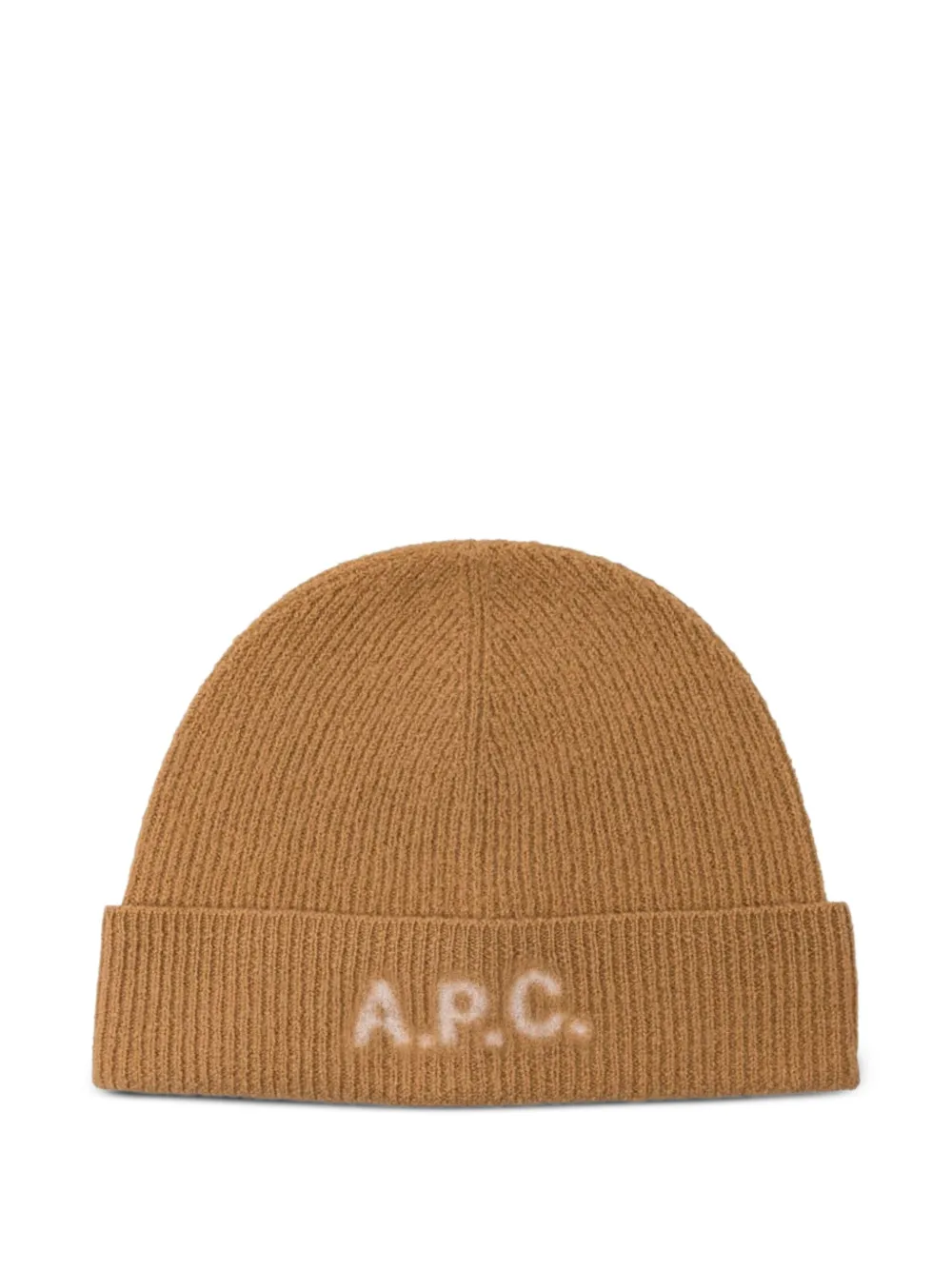 A.P.C. logo-embroidered wool beanie | Neutrals | Image 1