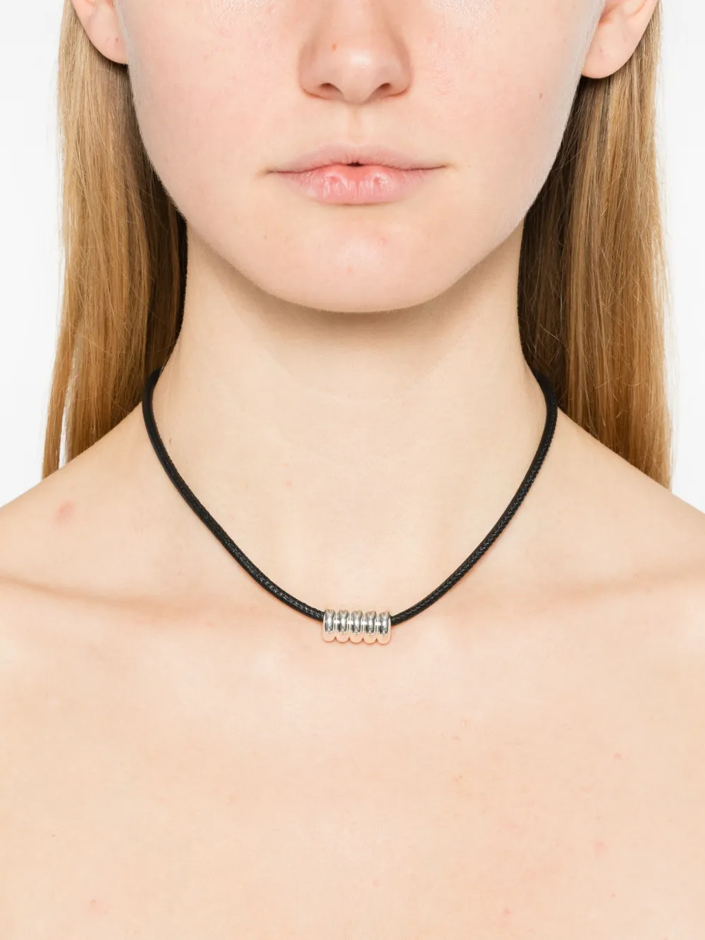 Déhanche Hollyhock cord necklace - Zilver