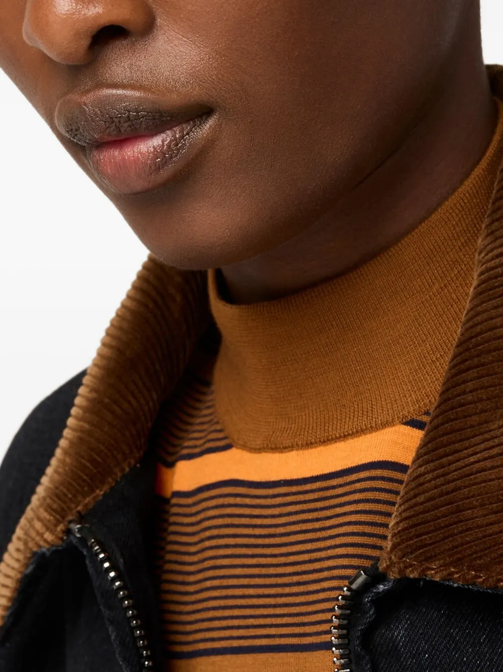 Miu Miu Shearling-trimmed Denim Jacket In Black