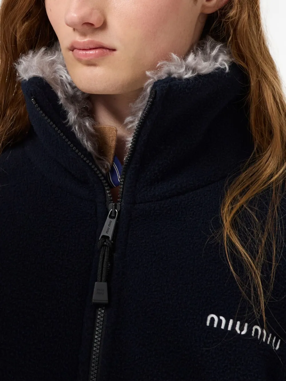 Miu Fleece donsjack Blauw