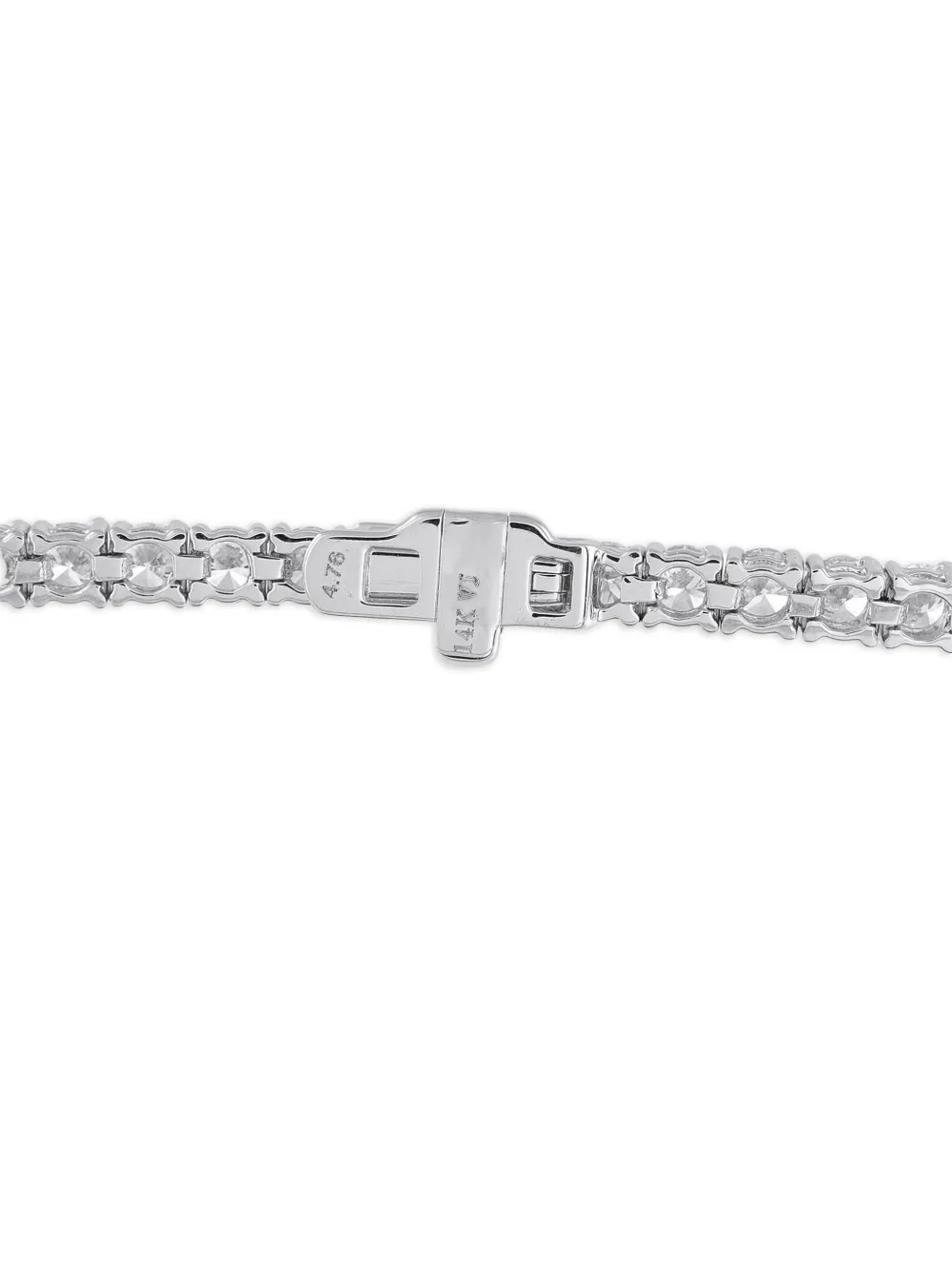LB Exclusive 14K White Gold embellished tennis bracelet | White | Image 1