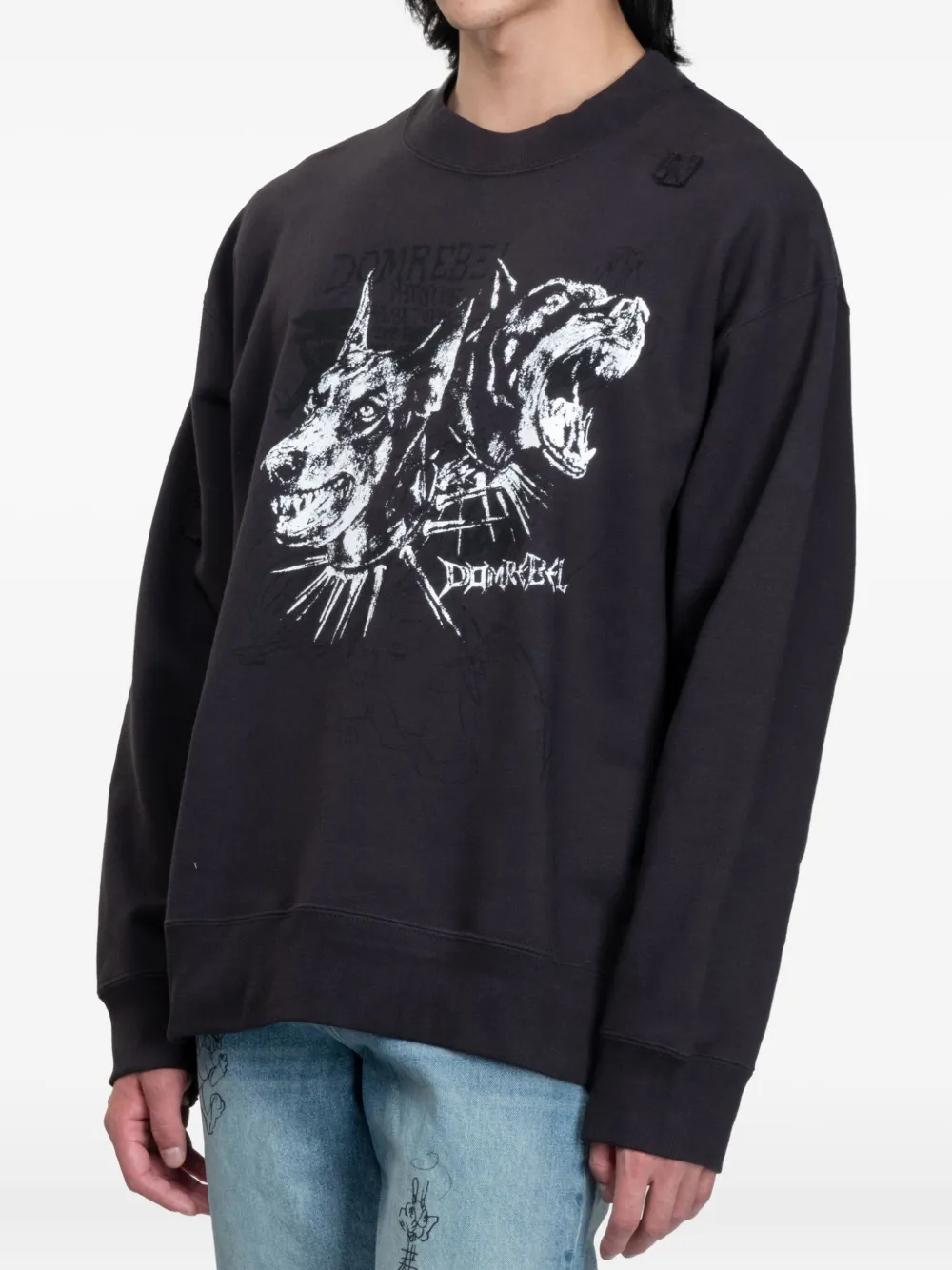 Domrebel Puppy Sweatshirt In Black