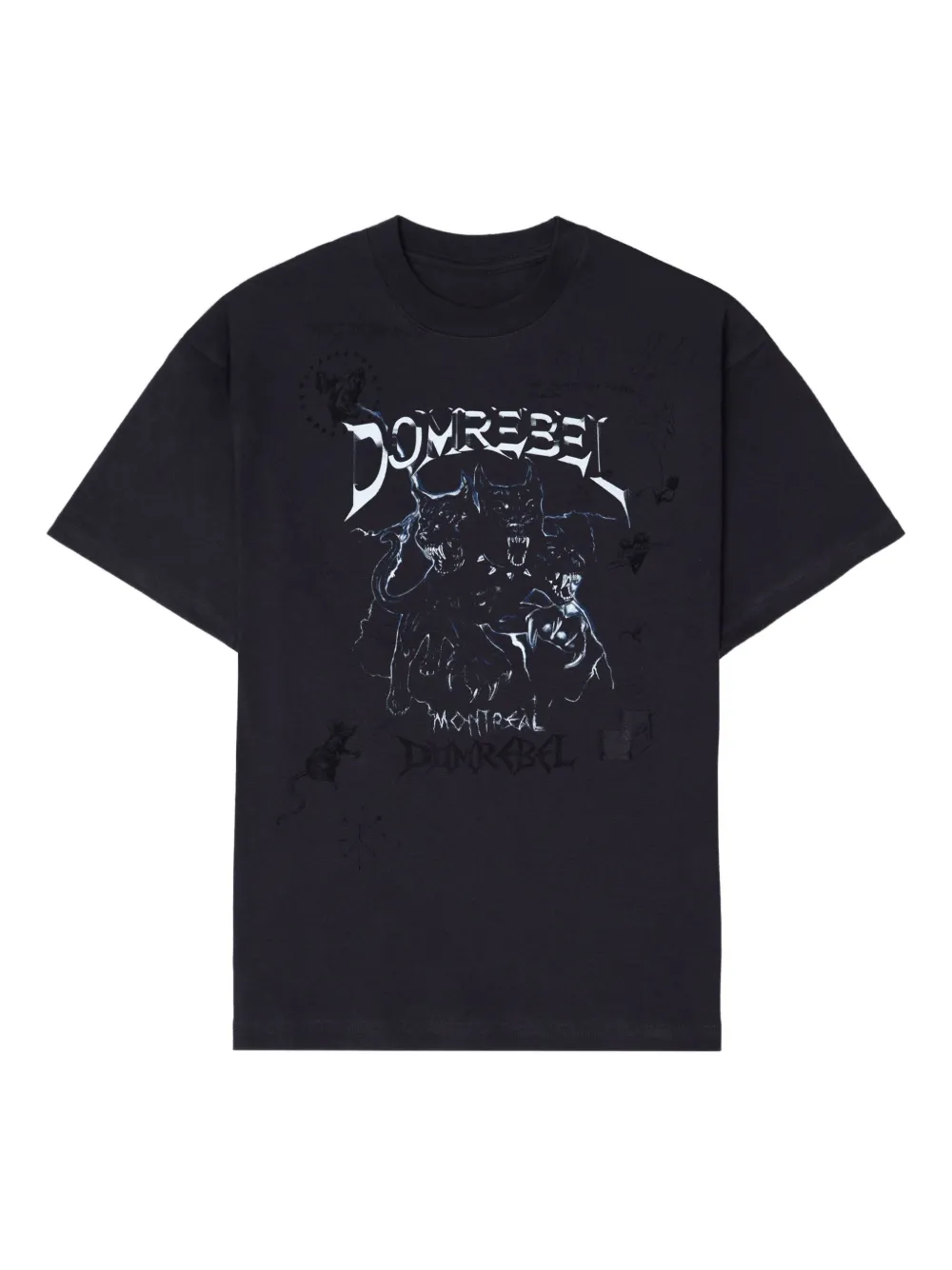 DOMREBEL graphic-print t-shirt | Black | Image 1