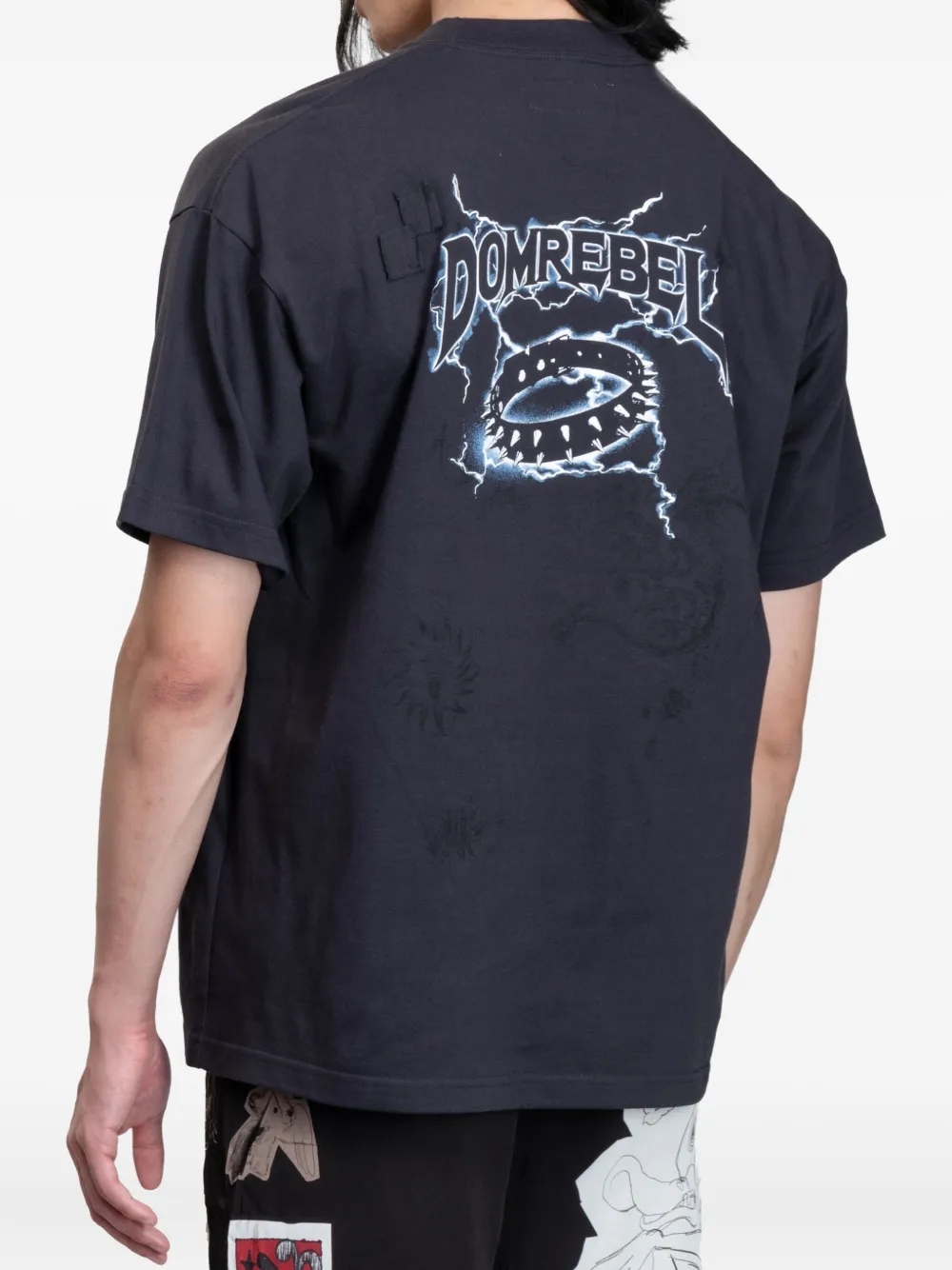 Domrebel Puppy Dog-head T-shirt In Black