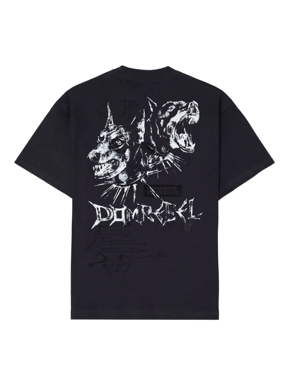 Domrebel Puppy Dog-head T-shirt In Black