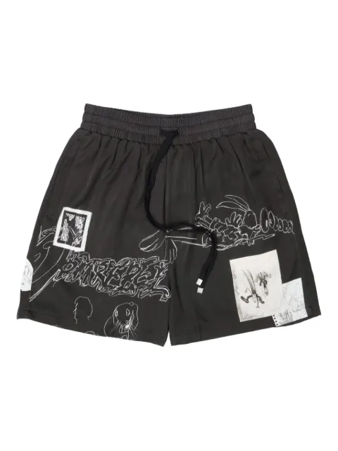DOMREBEL graphic-print shorts