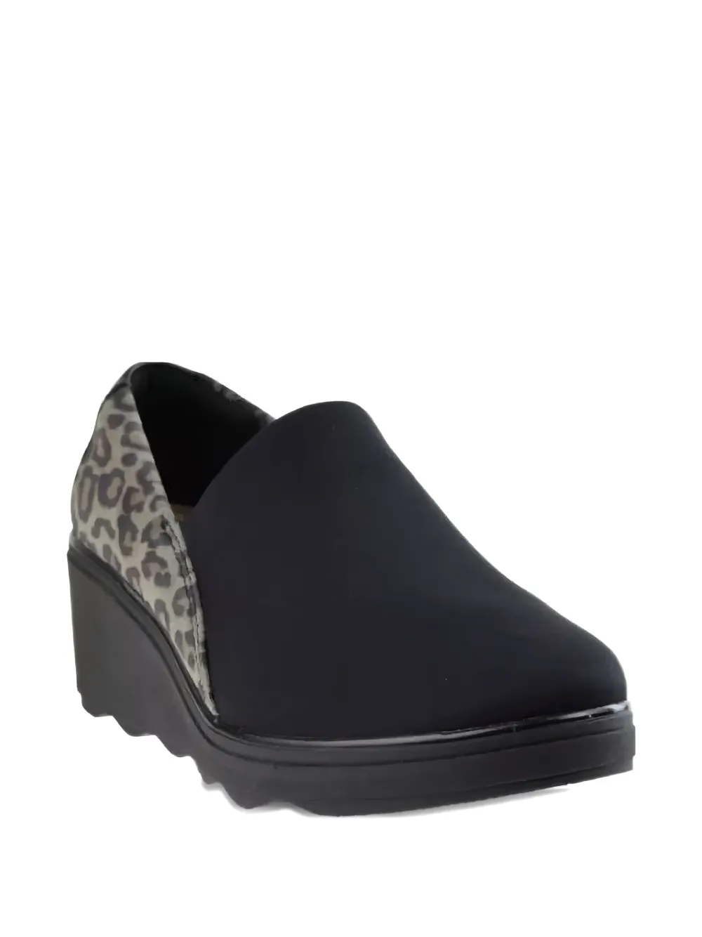 Clarks Originals leopard print wedge sandals - Zwart