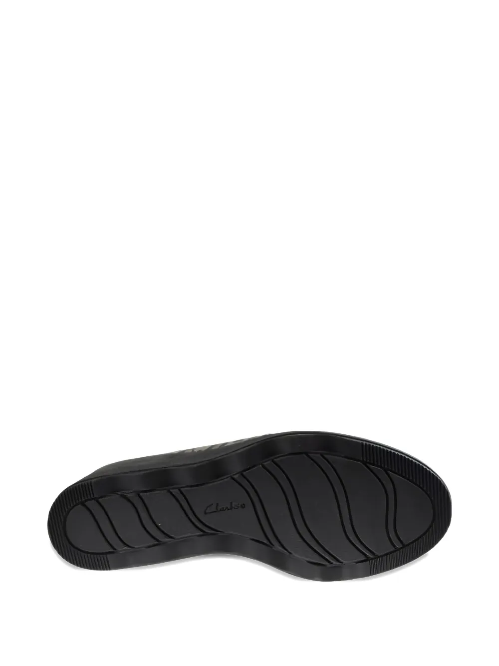 Clarks Originals Leopard Print Wedge Sandals In Black