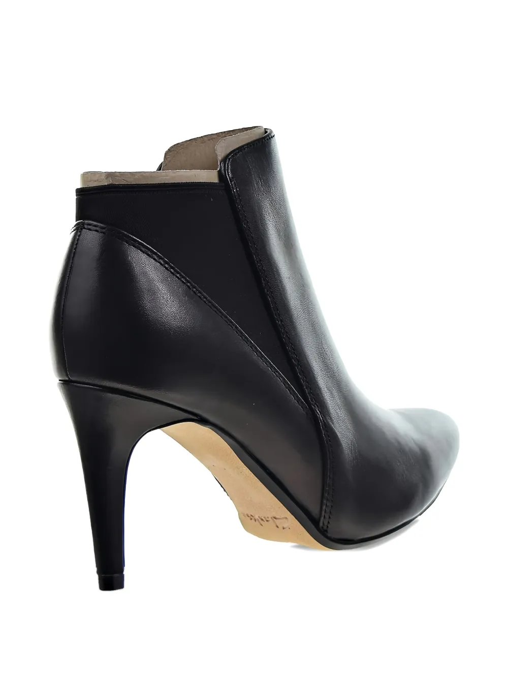 Clarks Originals 85mm Laina Violet Pointed Heeled Boots In Black