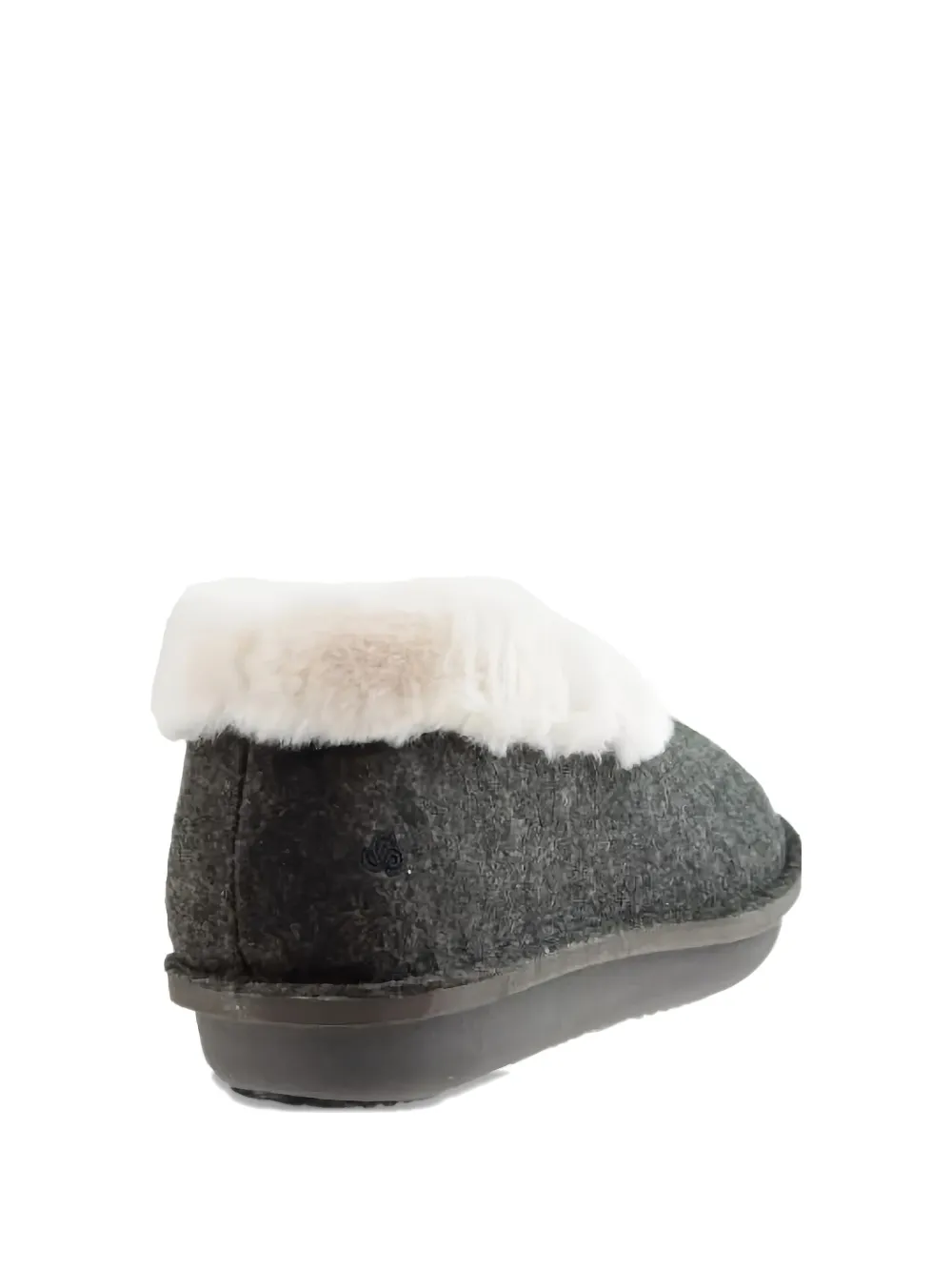 Clarks Originals Step Flowllow Faux-fur Trim Slippers In Gray