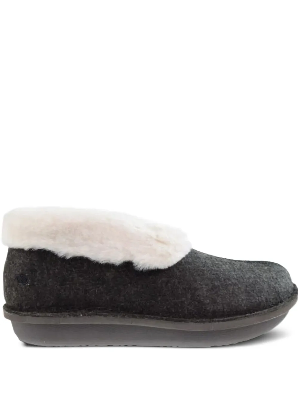 Clarks Originals Step Flowllow slippers met imitatiebont Grijs