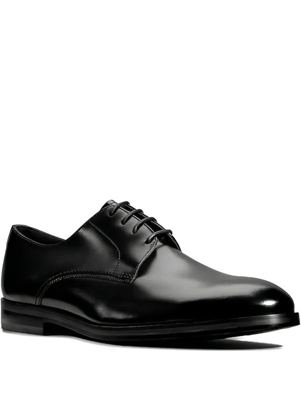 Clarks Black Leather Lace-Up Derbys Clarks POLDEN LACE Black - Free delivery | Spartoo NET  main image 2
